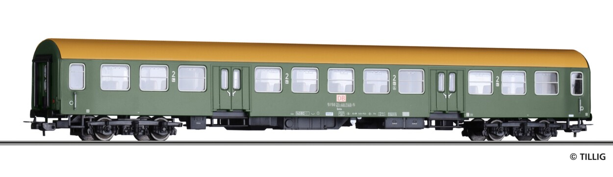 Tillig 75006 Reisezugwagen 2. Klasse Bmh 721, Bauart Halberstadt, der DB AG, Ep. V