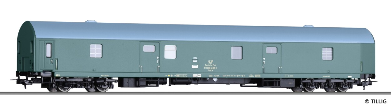 Tillig 75010 Bahnpostwagen Post m-bll/24,2 der Deutschen Post, Ep. IV
