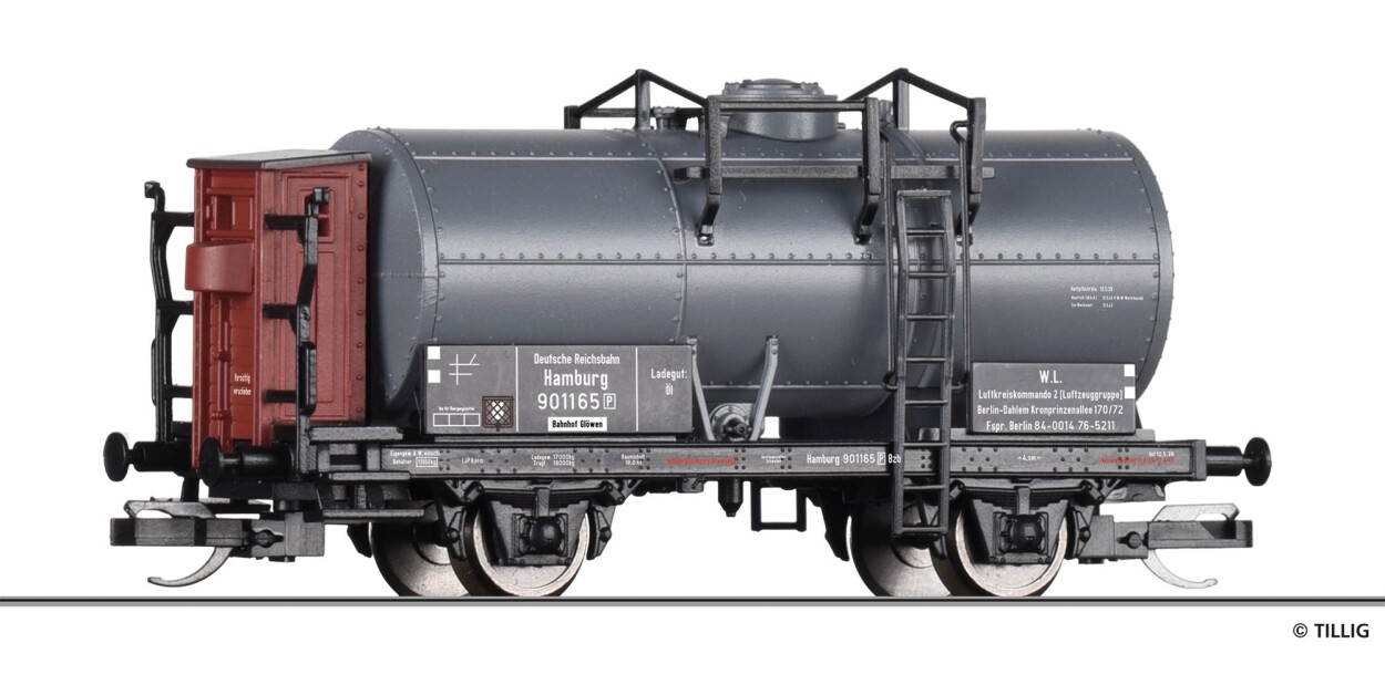 Tillig 95775 Kesselwagen „Luftkreiskommando 2“, eingestellt bei der DRG, Ep. II