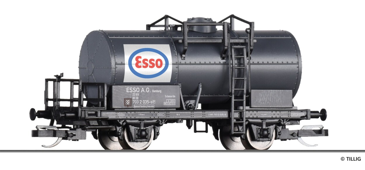 Tillig 95777 Kesselwagen „ESSO AG“, eingestellt bei der DB, Ep. IV