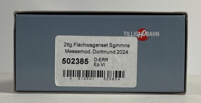 Tillig 502385 2 Stk. Flachwagen Sgmmns 4505 m....