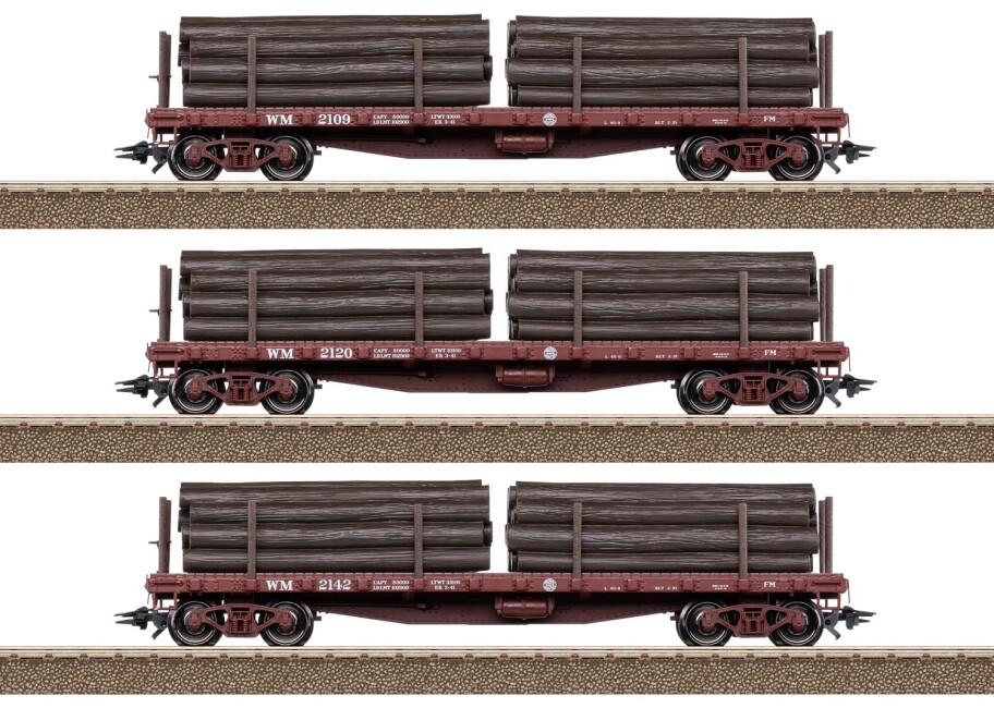 Trix 24922 US-Rungenwagen-Set zur Shay,II