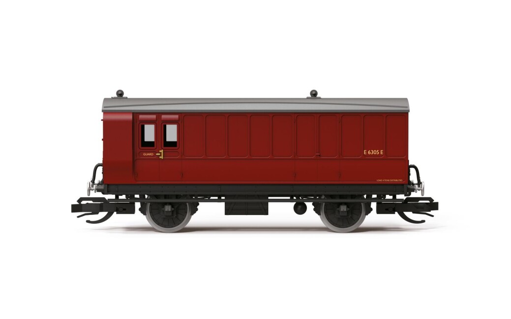 Hornby TT4062 Personenwagen BR 4 Wheel Coach 3rd Class Brake Baggage