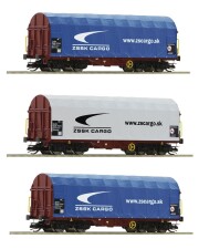 Roco 5190001-02 3tlg. Set Schiebeplanenwagen der ZSSK Ep. VI
