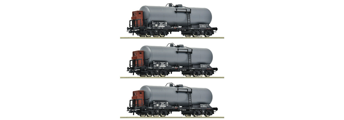 Roco 6600062 3er Set Kesselwagen DRG
