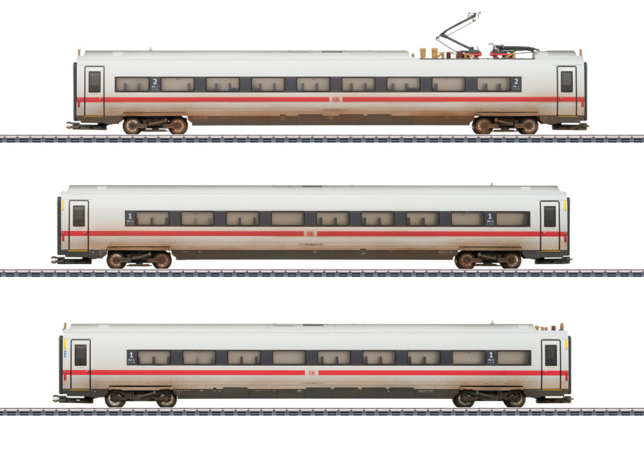 Märklin 43729 Ergänzungswagen-Set zum ICE 4, verschmutzter Betriebszustand