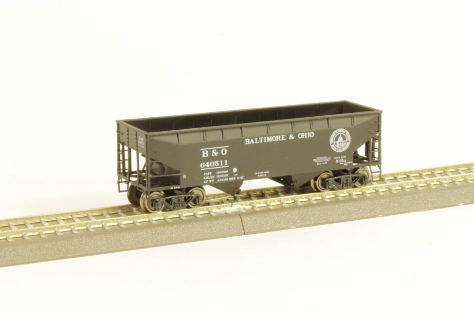 Zeuke-TT 63002020 Selbstentladewagen schwarz 2-bay Offset hoppper B&O 640511