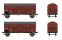 H&Auml;DL 25121 G&uuml;terwagenset VI, 2 gedeckte G&uuml;terwagen Ep. IV DR Exklusivmodell Nr. 16