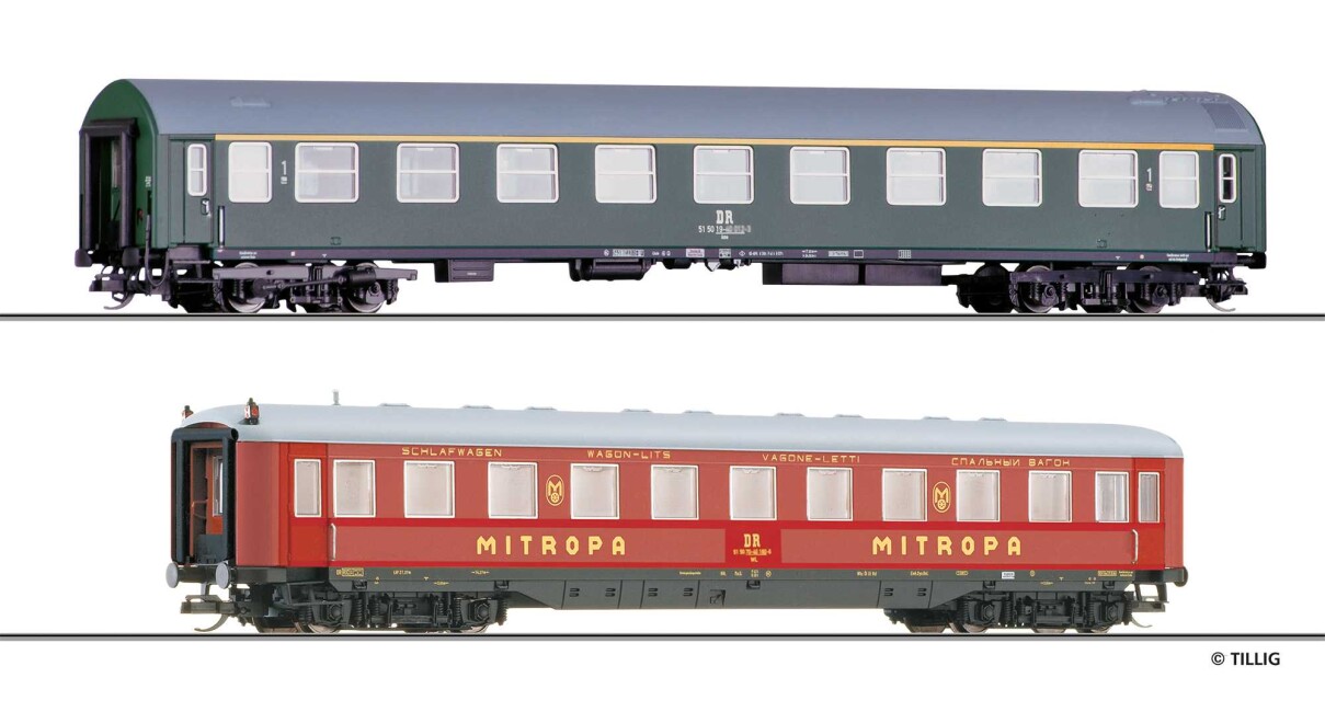 Tillig 502803 Set "DR-Schnellzug" (Teil 1), DR, Ep. IV Clubmodell 2026