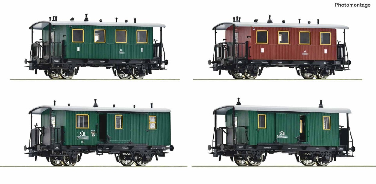 Roco 6200190 4-tlg. Set: Personenzug, kkStB, Ep. I