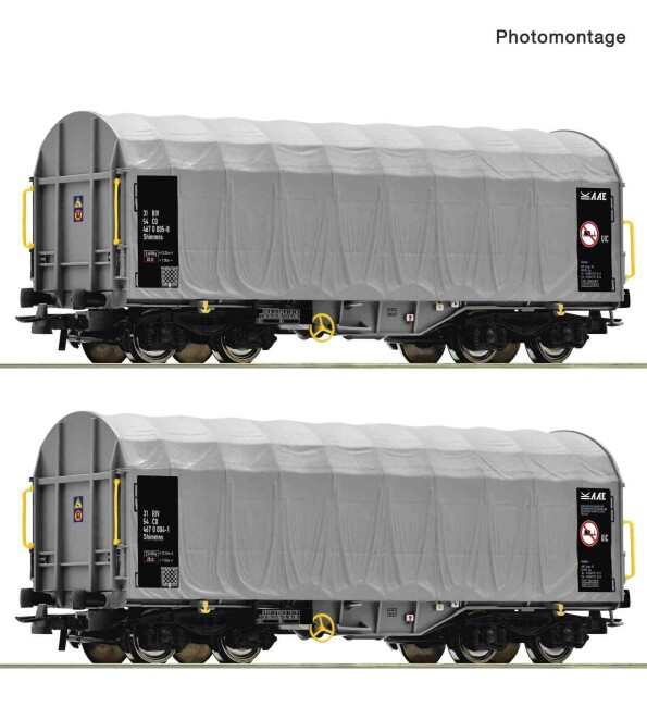 Roco 6600144 2-tlg. Set: Schiebeplanenwagen, CD, Ep. V