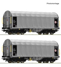 Roco 6600144 2-tlg. Set: Schiebeplanenwagen, CD, Ep. V
