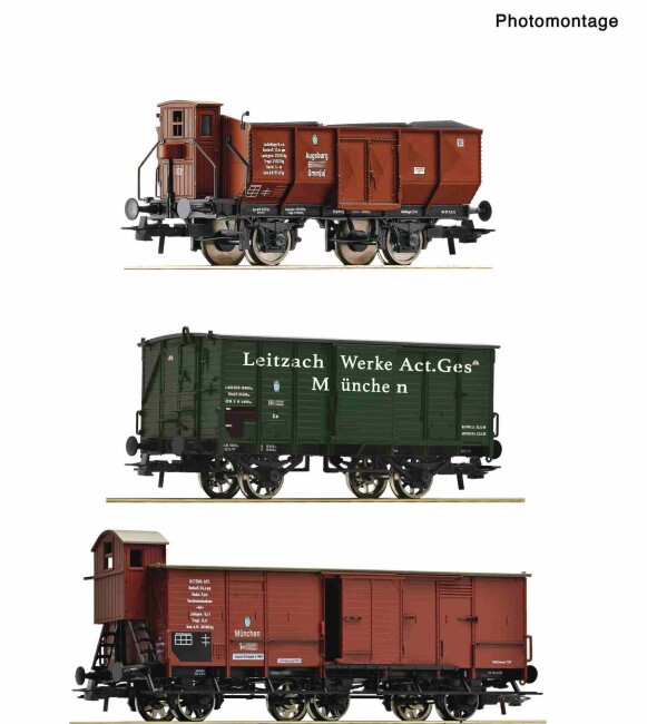 Roco 6600223 3-tlg. Set: Güterzug, K.Bay.Sts.B, Ep. I