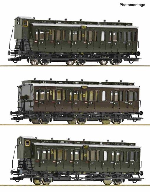 Roco 6200254 3-tlg. Set: Personenwagen, DRG, Ep. II