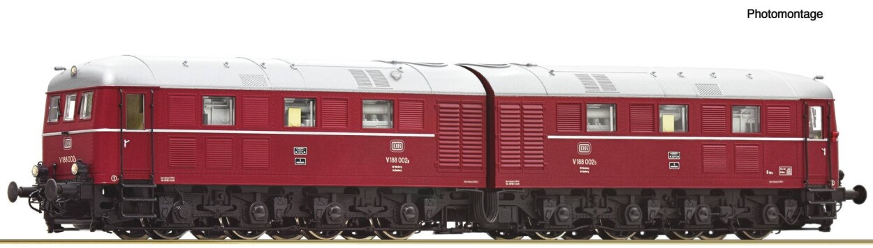 Roco 7300102 Dieselelektrische Doppellokomotive V 188 002, DB, Ep. III, analog