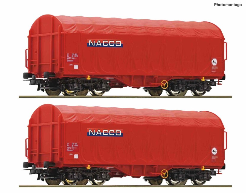 Roco 6600226 2-tlg. Set: Schiebeplanenwagen, NACCO, Ep. IV