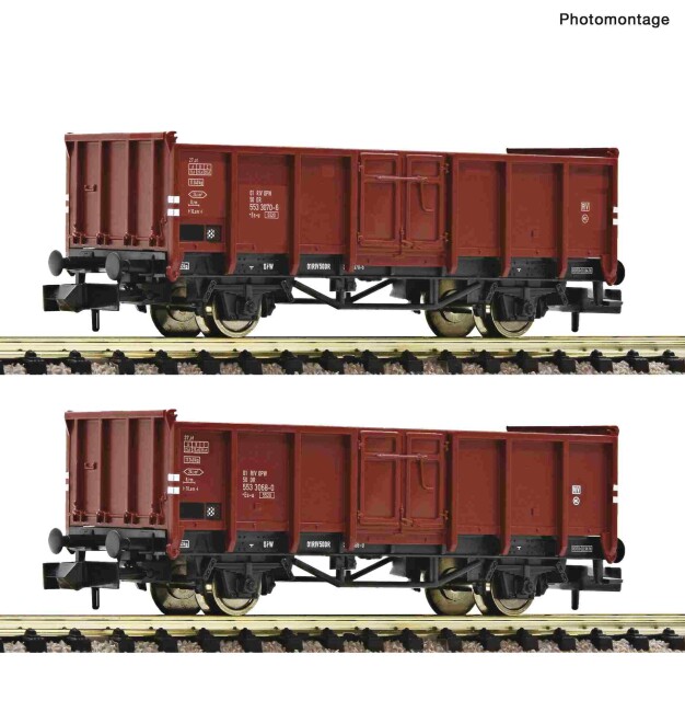 Fleischmann 6660138 2-tlg. Set: Offene Güterwagen, DR, Ep. IV