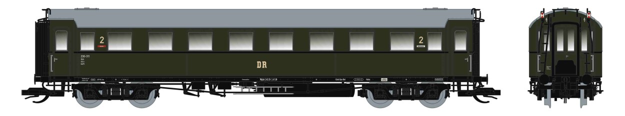 Saxonia 120227 Personenwagen C4Ü Sa 07, Schlusswagen DR Ep.III