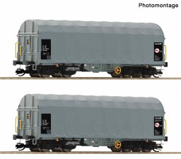 Roco 6680025 2-tlg. Set: Schiebeplanenwagen, CD, Ep. V