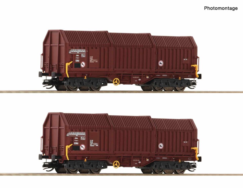 Roco 6680009 2-tlg. Set: Teleskophaubenwagen, DR, Ep. IV