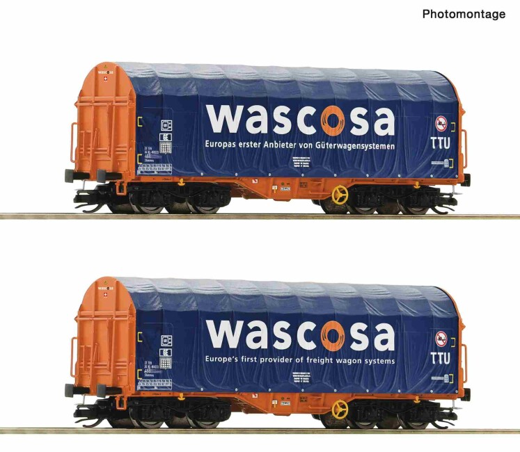Roco 6680006 2-tlg. Set: Schiebeplanenwagen, Ep. VI