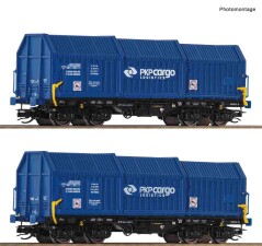 Roco 6680008 3-tlg. Set: Teleskophaubenwagen, PKP, Ep. VI
