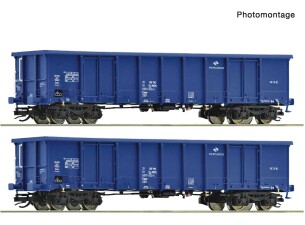 Roco 6680033 2-tlg. Set: Offene G&uuml;terwagen, PKP, Ep. VI
