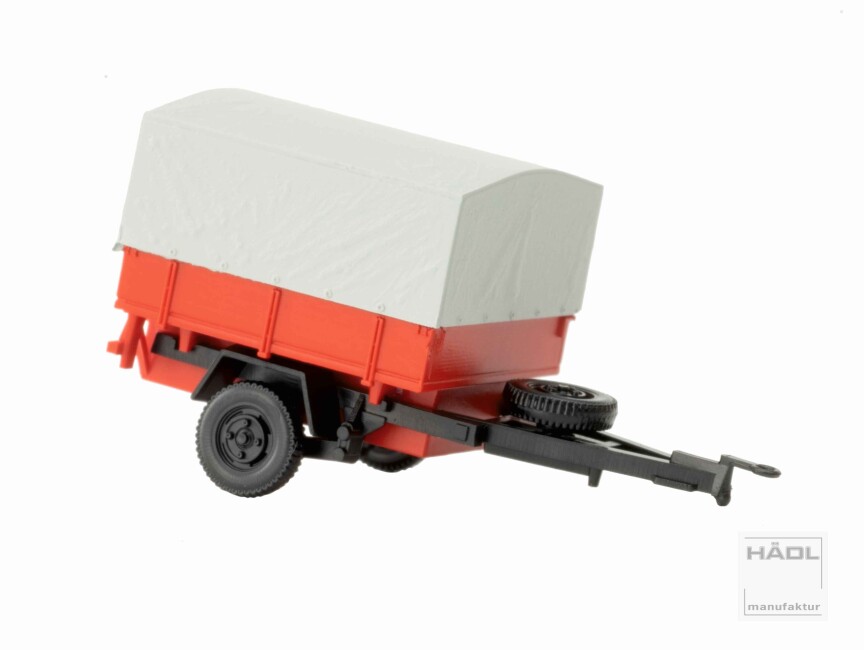 HÄDL 125007-20 Einachsanhänger mit Plane, Feuerwehrrot