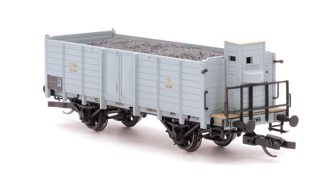 Quack & Salber 171303-070101-1304 off. Güterwagen O3, m. Bremsherhaus, Nr. 31124 K.Sächs.Sts.E.B., Ep. I, TT