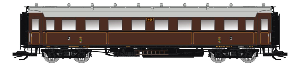 Saxonia 120176 Personenwagen C4Ü Sa 07 m. Beleuchtung, K.Sächs.Sts.E.B., Ep. I
