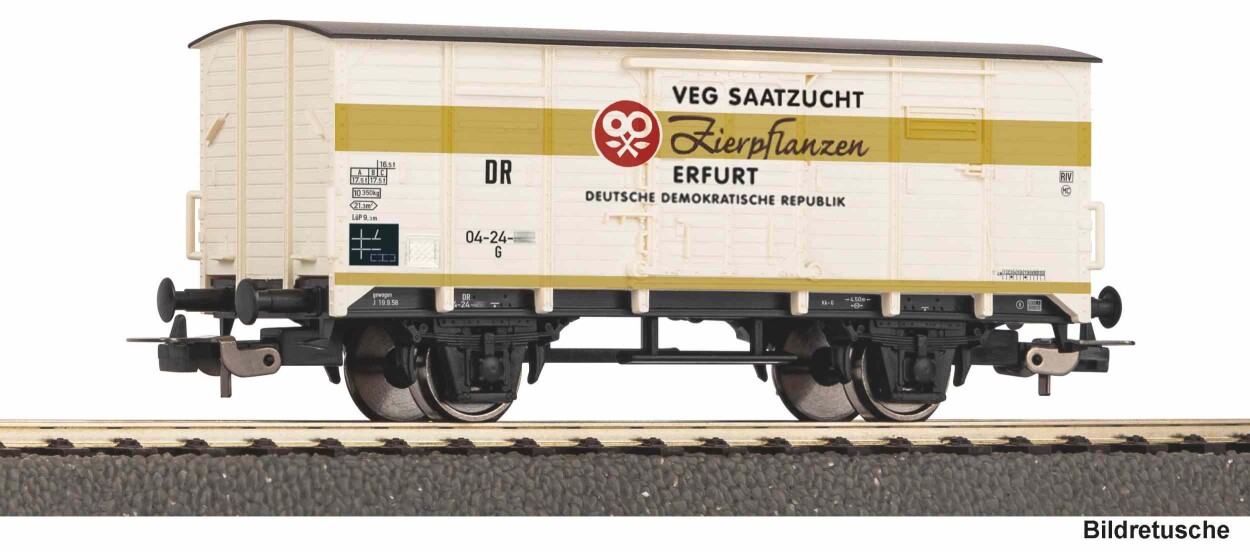 PIKO 24555 Ged. Güterwg. G02 VEG Saatgut Erfurt DR Ep. III