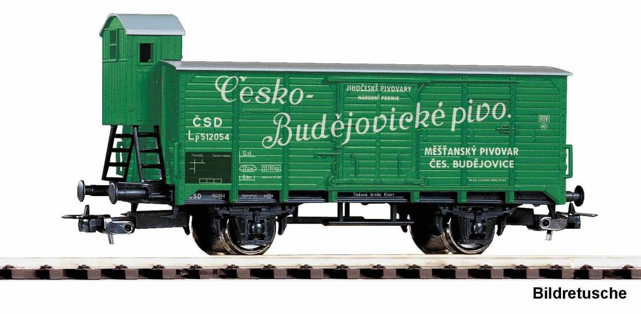 PIKO 24561 Ged. Güterwagen G02 Bier CSD III m. Bhs.