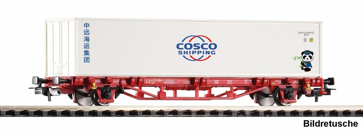 PIKO 27749 Containertragwg. Lgs DB AG Cosco Container 40`` mit Panda Ep. VI