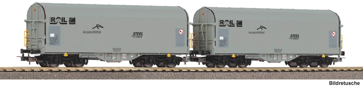 PIKO 28344 2er Set Schiebeplanenwg. ATIR Rail Ep. VI