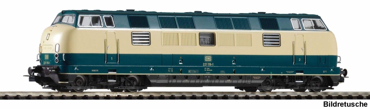 PIKO 52619 Diesellok BR 221 blau/ beige DB Ep. IV Sound AC