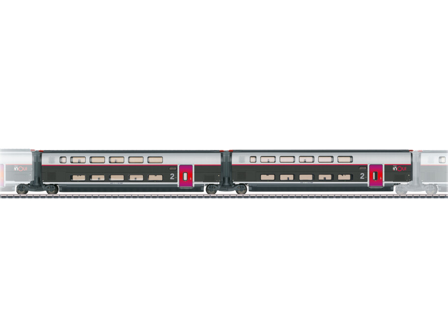 Märklin 43438 Ergänzungswagen-Set 2 zum TGV INOUI