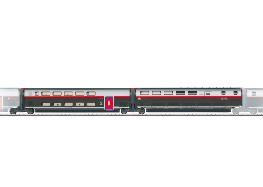 Märklin 43448 Ergänzungswagen-Set 3 zum TGV INOUI