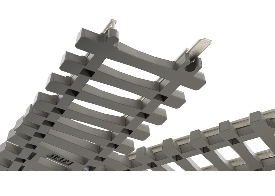 Minitrix 14558 Minitrix Kreuzung - 30° mit Betonschwellen Länge 104,2 mm