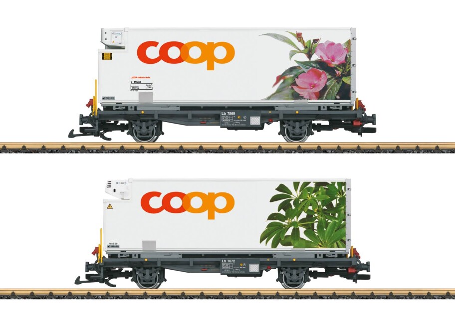 LGB 45885 RhB Containerwagen Set “coop®“