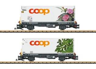 LGB 45885 RhB Containerwagen Set &ldquo;coop&reg;&ldquo;