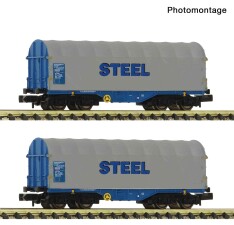 Fleischmann 6660173 2-tlg. Set: Schiebeplanenwagen,...