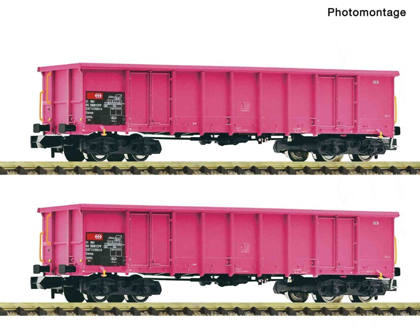 Fleischmann 6660163 2-tlg. Set: Offene Güterwagen, SBB, Ep. V
