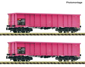 Fleischmann 6660163 2-tlg. Set: Offene G&uuml;terwagen,...