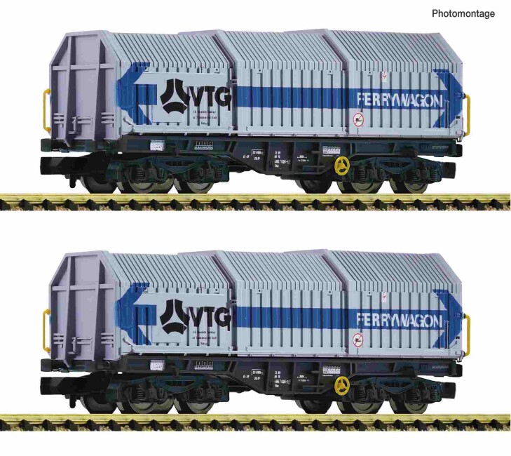 Fleischmann 6660080 2-tlg. Set: Teleskophaubenwagen, DB/VTG, Ep. IV