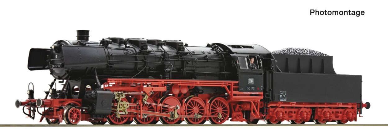 Roco 7100046 Dampflokomotive 50 1751, DB, Ep. III, analog