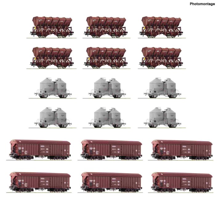 Roco 6600330 Display: Rangierbahnhof/Schüttgut 18-tlg. Display, DB, Ep. IV