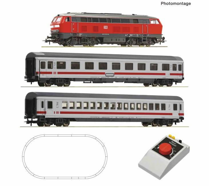 Roco 5100017 Analog Start Set: Diesellokomotive BR 218 (ROCO LINE), DB-AG, Ep. VI