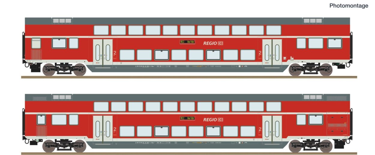 Roco 6220249 2-tlg. Set: Doppelstockwagen, DB-AG, Ep. VI, AC