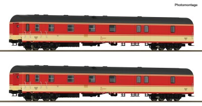 Roco 6200180 2-tlg. Set: Bahnpostwagen...