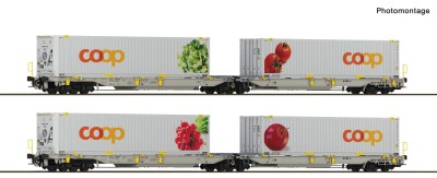 Roco 6600322 2-tlg. Set 1: Doppeltaschen-Gelenkwagen...